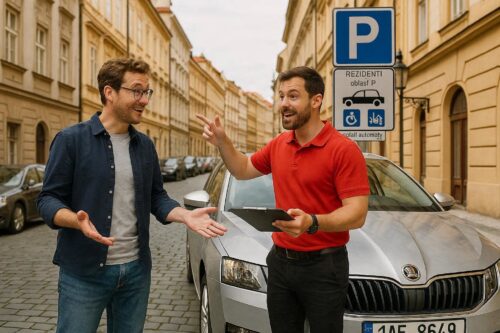как правильно запарковать авто в праге